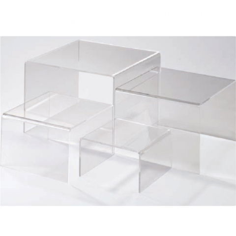 Suporturi Bufet, Candy Bar - Suport Bufet Modular 4 Trepte, Plexiglas Transparent, H 12 - 26 cm