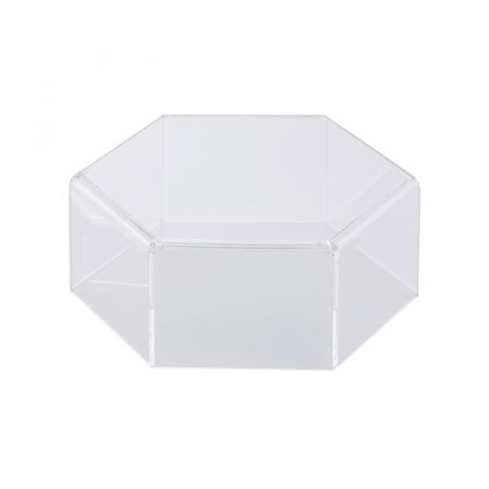 Suporturi Bufet, Candy Bar - Suport Bufet Plexiglas Transparent Hexagon Mosaic Ø 24 x H 12.5 cm