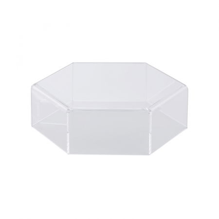 Suporturi Bufet, Candy Bar - Suport Bufet Plexiglas Transparent Hexagon Mosaic Ø 24 x H 8.5 cm
