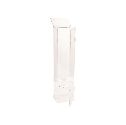 Cofetarie - Ustensile - Suport Expunere Vertical, Conuri Inghetata, Transparent, 13 x 13 x H 50.5 cm