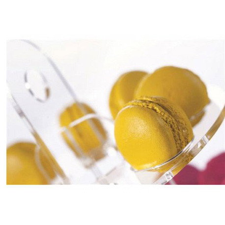 Cofetarie - Ustensile - Suport Macarons 3 Etaje, Plexiglas Transparent, Ø 24 x H 28 cm