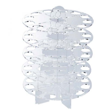 Suporturi Macarons, Cupcakes, LolliPops - Suport Macarons Plexiglas Transparent, 5 Etaje, Ø 24.7 x H 35.2 cm