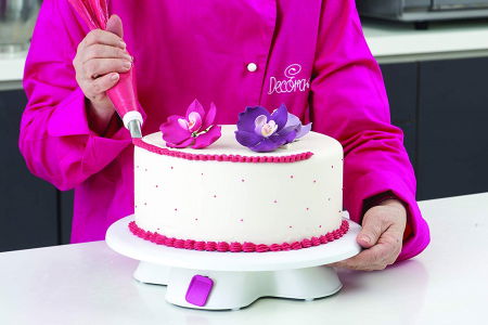 Suporturi Tort - Suport Rotativ Decor Tort, Material Plastic, Ø 32 x H 7 cm