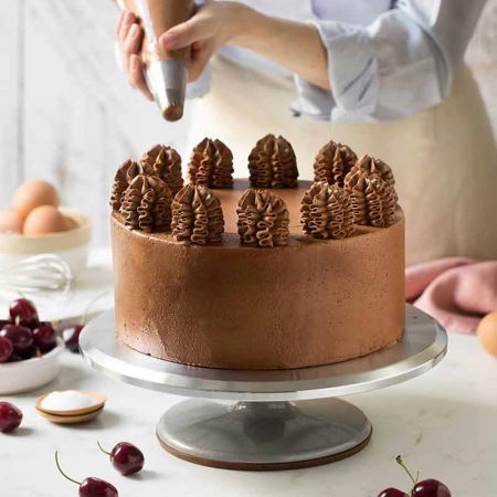 Suport Rotativ Inox Decorare si Prezentare Tort Ø 29 x H 9.5 cm [2]