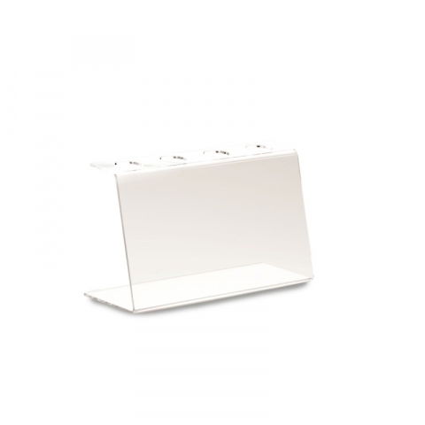 Ustensile Inghetata, Gelaterie - Suport Servire 4 Conuri Inghetata Ø 3 cm, Transparent, 25 x 9.4 x H 15 cm