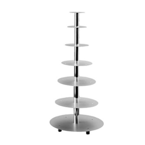Ustensile si Accesorii Tort - Suport Tort 7 Etaje, Inox/Aluminiu, Ø 50 x H 103 cm