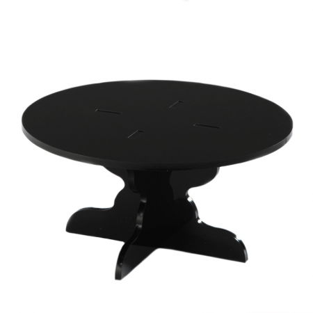 Suporturi Bufet, Candy Bar - Suport Tort / Bufet, Plexiglas Negru, Ø 21 x H 10.3 cm