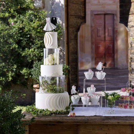 Suport Tort Plexiglas 3 etaje Ø 16 - Ø 24 - Ø 30 x H 15 cm [3]