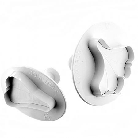 Ustensile Decor Pasta de Zahar - Surfina Petale - Decupatoare Plastic cu Extractor Ø 5.2 si 6.6 cm, Set 2 Buc