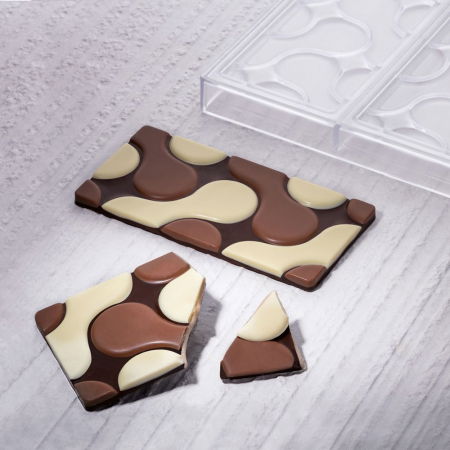 Tablete Ciocolata 15.4 x 7.7 x H 0.8 cm - Matrita policarbonat Puzzle, 3 cavitati [3]