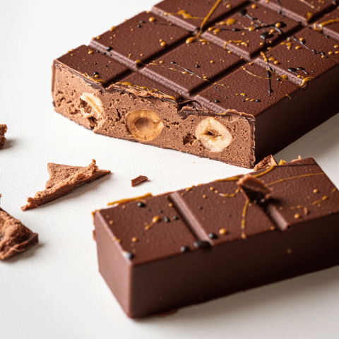 Ciocolaterie - Matrite, Ustensile - Tablete Ciocolata 15.5 x 7.5 x H 2 cm - Matrita Policarbonat Dubai, 3 Cavitati, 120 gr