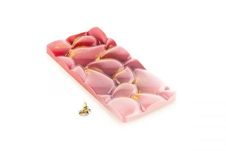 Ciocolaterie - Matrite, Ustensile - Tablete Ciocolata 15 x 7 x H 0.8 cm - Matrita Policarbonat Virgula, 3 cavitati (CH008)