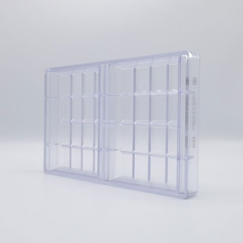 Ciocolaterie - Matrite, Ustensile - Tablete Ciocolata 16.5 x 11.3 x H 2.4 cm, Matrita Policarbonat Tableta 4 x 4, 2 cavitati, 460 gr