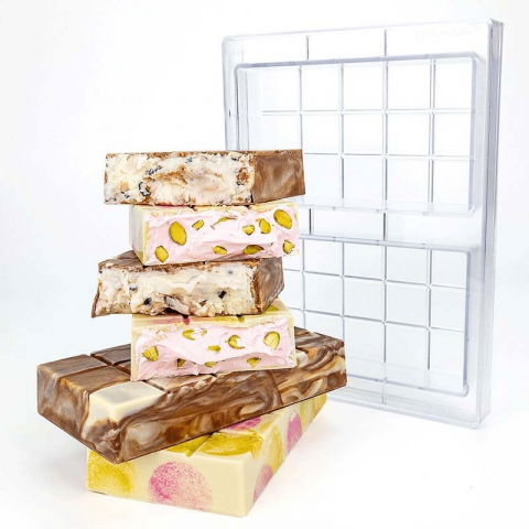 Tablete Ciocolata 18 x 10 x H 3.2 cm - Matrita Policarbonat Dubai, 2 Cavitati, 550 gr [2]