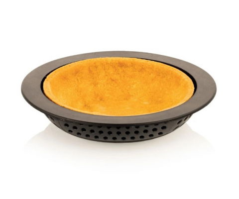 Cofetarie - Ustensile - Tarte 3D Rotunde Margini Ovale Ø8xh2cm - Rame Termoplastic Microforate, Set 6 buc