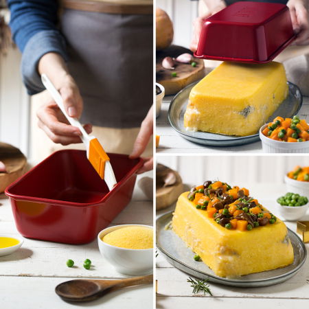 Tava Chec / Cozonac Celebration Rosu 24 x 14 x H 6.5 cm, Metal Antiaderent [2]