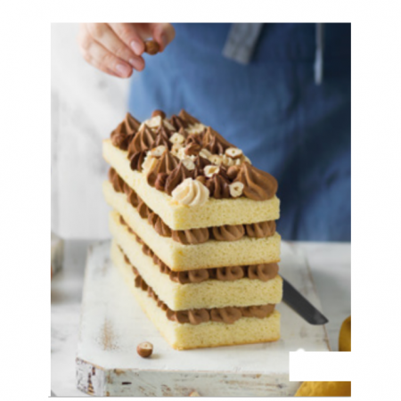 Cofetarie - Ustensile - Tava Coacere Blat Tort Dreptunghiular 25.5 x 10.5 x H 2 cm, Aluminiu Anodizat, Set 4 buc