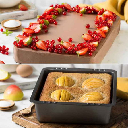 Tava Coacere Dreptunghiulara 28.5 x 23 x H 7 cm, Aluminiu Antiaderent [2]