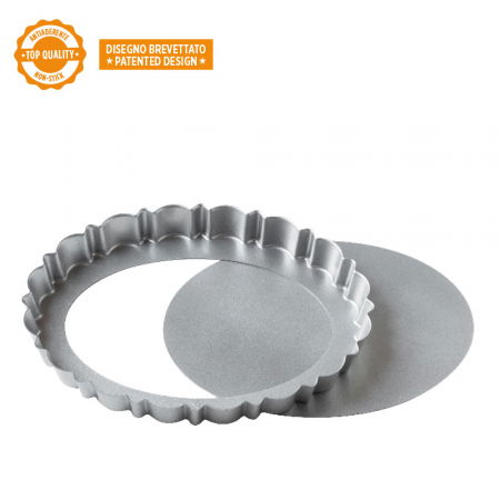 Forme, Tavi Coacere - Tava Coacere Margini Festonate si Baza Detasabila 29 x 20 x H 3 cm, Aluminiu Antiaderent