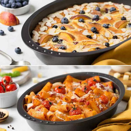 Tava Coacere Ovala 36 x 25 x H 5.5 cm, Aluminiu Antiaderent [2]