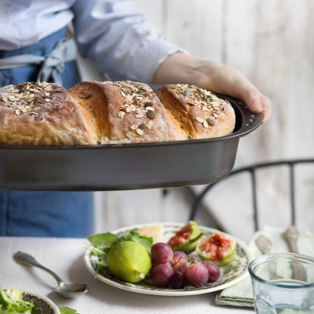 Tava Coacere Paine 37 x 20 x H 7 cm, Aluminiu Anodizat [2]