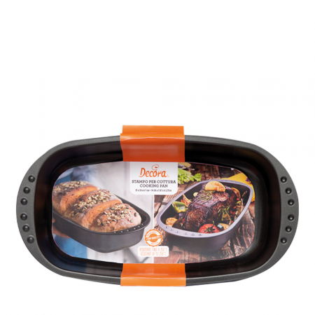 Cofetarie - Ustensile - Tava Coacere Paine 37 x 20 x H 7 cm, Aluminiu Anodizat