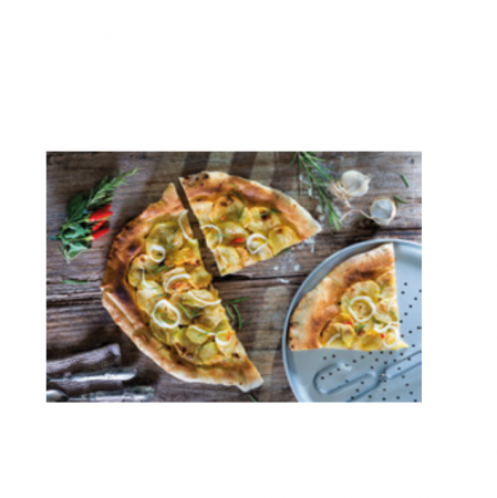 Cofetarie - Ustensile - Tava Coacere Pizza Ø 32 x H 1.8 cm, Aluminiu Anodizat