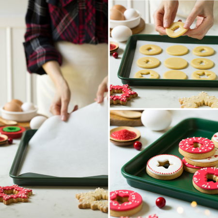 Tava Dreptunghi Calebration Verde 39.5 x 27 x H 2.4 cm, Metal Antiaderent [2]