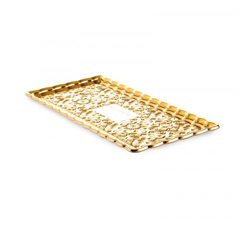 Accesorii Tort, Candy Bar, Bufet - Tava Dreptunghiulara Aurie Expunere 35 x 15 cm, Set 25 buc
