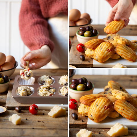 Tava Madeleine 12 Cavitati 8 x 5.5 x H 1.2 cm, Aluminiu Antiaderent [2]