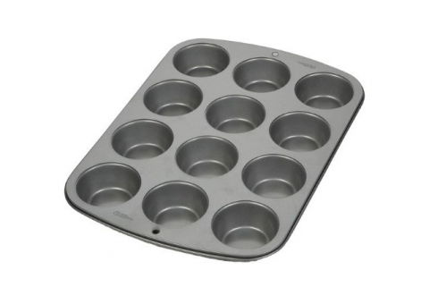 Forme, Tavi Coacere - Tava Muffins 12 Cavitati Baza Ø 5 Top Ø 7 x H 3 cm, Aluminiu Antiaderent