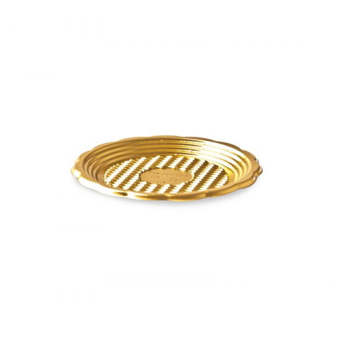 Accesorii Tort, Candy Bar, Bufet - Tava Rotunda Aurie Expunere Ø 12 x H 1 cm, 100 buc