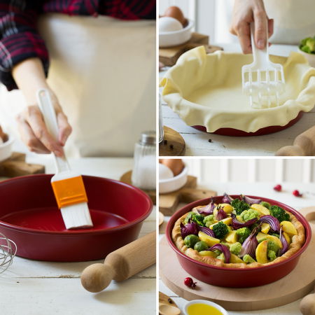 Tava Rotunda Calebration Verde Ø 24.5 x H 5 cm, Metal Antiaderent [2]