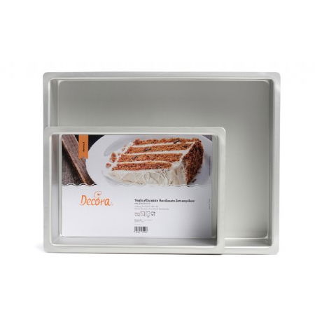 Forme, Tavi Coacere - Tava Dreptunghi Margini Drepte, 30 x 20 x H 10 cm, Aluminiu Anodizat