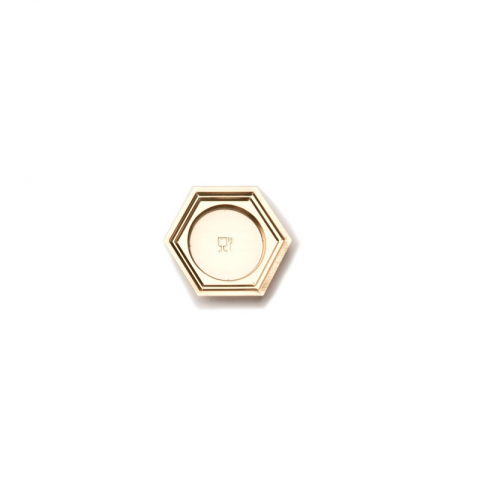 Accesorii Tort, Candy Bar, Bufet - Tavita Hexagonala, Aurie Expunere, Ø 7 x H 0.9 cm, Set 100 buc