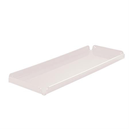 Accesorii Tort, Candy Bar, Bufet - Tavita Margini Drepte, Plexiglas Alb, 40 x 14.5 x H 2 cm