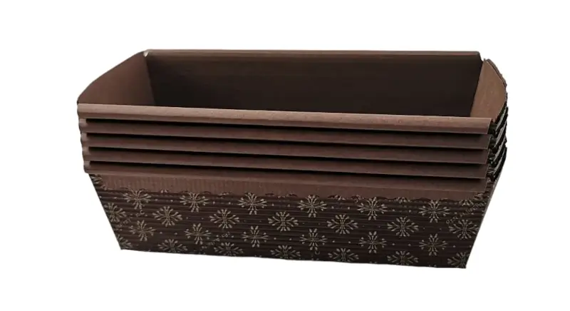 Chese Coacere si Prezentare - Tavita mini Chec din Carton Termorezistent, 15 x 65 x H5 cm, Set 5 Buc