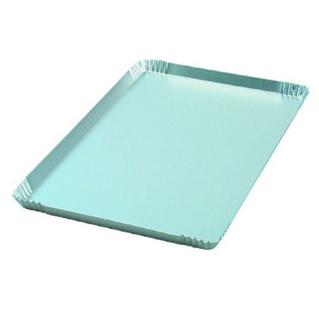 Accesorii Tort, Candy Bar, Bufet - Tavita Prezentare Aluminiu, 4 margini, 37.5 x 24.5 x H 2 cm