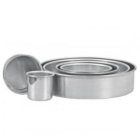 Forme, Tavi Coacere - Tava Rotunda Margini Drepte, Ø 15 x H 7.5 cm, Aluminiu Anodizat