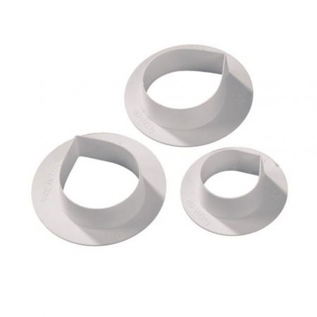 Ustensile Decor Pasta de Zahar - Trandafir Petale - Decupatoare Plastic Ø 3.2 - 4.7 cm, Set 3 Buc