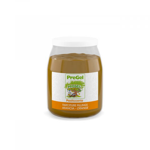 Glazuri, Napaj, Creme Cofetarie - Umplutura Piure cu Bucati Fruct Portocala PreGel, 1.1 kg