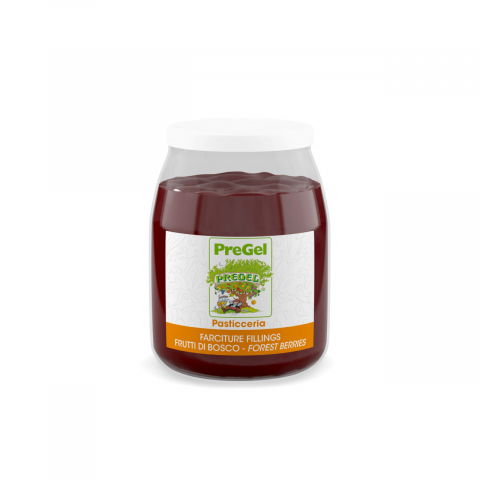 Glazuri, Napaj, Creme Cofetarie - Umplutura Piure cu Bucati Fructe de Padure PreGel, 1.1 kg