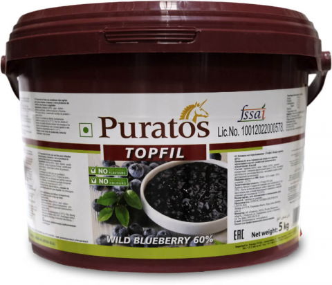 Glazuri, Napaj, Creme Cofetarie - Umplutura cu Afine, Topfil Wild Blueberry 60%, 5 Kg, Puratos