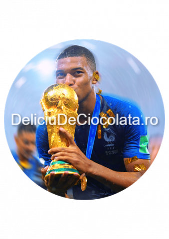 Fotbal, Sport - Vafa imprimata Fotbal Mbappe Model 3, Ø 20 cm