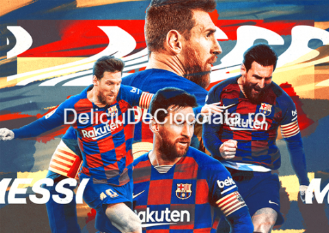 Fotbal, Sport - Vafa imprimata Fotbal Messi Model 4, A4