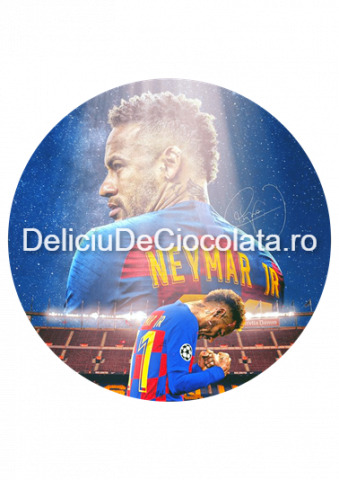Fotbal, Sport - Vafa imprimata Fotbal Neymar Model 1, Ø 20 cm