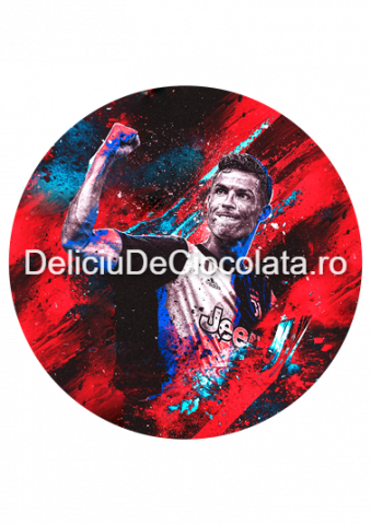 Fotbal, Sport - Vafa imprimata Fotbal Ronaldo Model 1, Ø 20 cm
