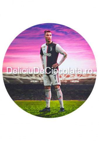 Fotbal, Sport - Vafa imprimata Fotbal Ronaldo Model 3, Ø 20 cm