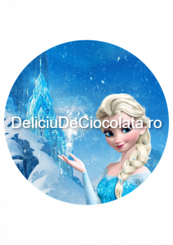 Decoratiuni Comestibile, Decor Tort - Vafa imprimata Frozen Model 2, Ø 20 cm