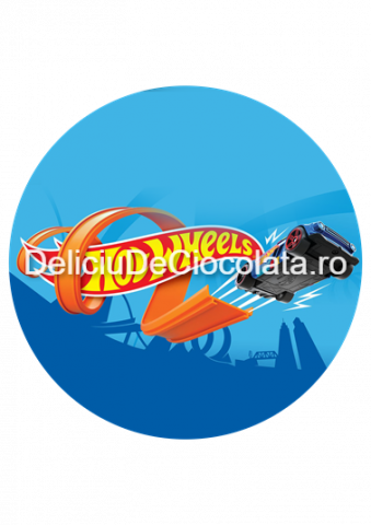 Decoratiuni Comestibile, Decor Tort - Vafa imprimata Hot Wheels Model 2, Ø 20 cm